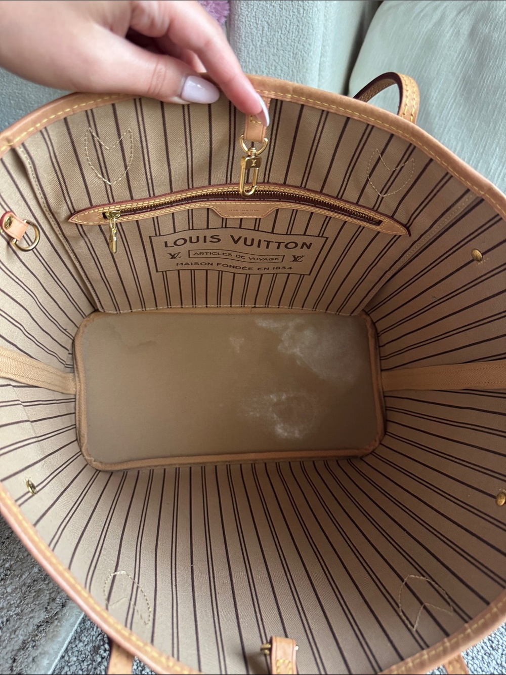 Louis Vuitton Brown Monogram Tote NEVERFULL MM - Picture 7 of 8